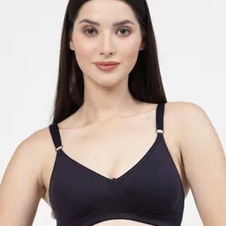 DressBerry Navy Blue Full Coverage Non-Padded T-Shirt Bra With Side Shaper-12
