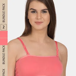 Tweens Pack Of 2 Non Padded Non-Wired Full Coverage Seamless Sports Bra-21