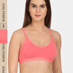 Tweens Pack Of 2 Non-Padded Full Coverage All Day Comfort Seamless Sports Bra-41