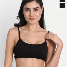 Aimly Pack Of 3 Cotton Sports Bra Non-Padded Non-Wired Mid Coverage-picture-31