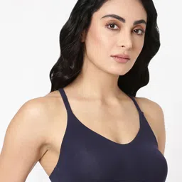 BLOSSOM Medium Coverage Racerback With Spaghetti Straps Beginners Bra With All Day Comfort image 2
