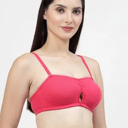 DressBerry Fuchsia Non-Wired Padded Bandeau Bra With Anti Microbial image 3