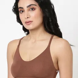 BLOSSOM Medium Coverage Racerback With Spaghetti Straps Beginners Bra With All Day Comfort image 3