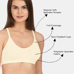 Tweens Full Coverage Non-Padded Beginners Slip-on Workout Sports Bra image 3