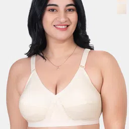 KOMLI Pack Of 2 Full Coverage Non Padded Pure Cotton Minimizer Bras With All Day Comfort-9