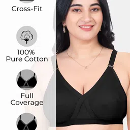 KOMLI Pack Of 2 Full Coverage Non Padded Pure Cotton Minimizer Bras With All Day Comfort image 5