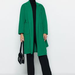 Trendyol Notched Lapel Collar Long Sleeves Overcoat-6