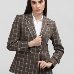 CHKOKKO Double-Breasted Notched-Lapel Overcoat-image-19