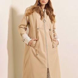 BIGDART Hooded Long Sleeves Single Breasted Overcoat-picture-3