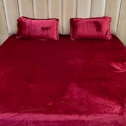 Laying Style Maroon & Rust 250 TC Queen Bedsheet Set-image-95
