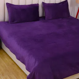 RD TREND Purple 210 TC King Bedsheet with 2 Pillow Covers-picture-6