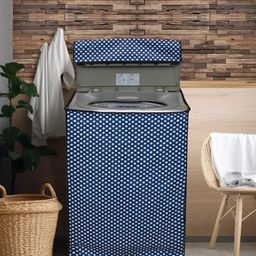 DREAM CARE Blue & White Printed Waterproof & Dustproof Top Load Washing Machine Cover-image-90