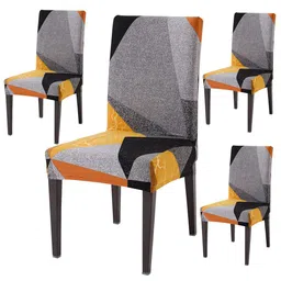 HOKIPO 4 Pieces Printed Stretchable Table Chair Covers-image-72