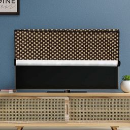 DREAM CARE Brown & Beige Printed Waterproof Flap LED TV Cover - 55 Inch-14