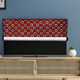 DREAM CARE Maroon & Brown Transparent & Printed Flap 32 Inch Waterproof LED TV Protector-9