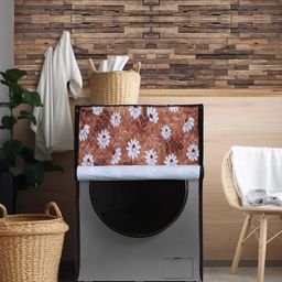 DREAM CARE Brown Printed Waterproof and Dustproof Front Load Washing Machine Cover-image-81