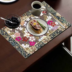 Dakshya Industries White 4 Pieces Printed Table Placemats-35