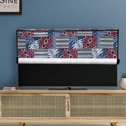 DREAM CARE Red & White Transparent & Printed Waterproof  LED TV Protector  - 55 Inch-25