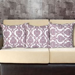 Texstylers Pink 3 Pieces Ethnic Motifs Square Cushion Covers-13