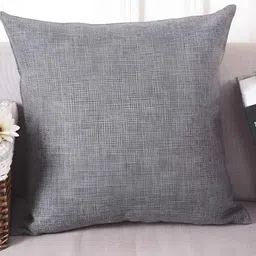 CASA-NEST Grey Melange 2 pieces Square Jute Cotton Cushion Covers-56
