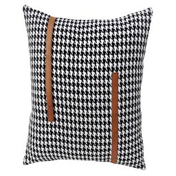 THROWPILLOW Black & White Geometric Printed Square Cushion Cover-image-84