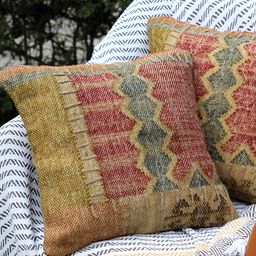 GRHAMOY Brown 2 Pieces Abstract Cotton Rectangle Cushion Covers-image-33