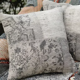 GRHAMOY Grey 2 Pieces Abstract Cotton Rectangle Cushion Covers-13