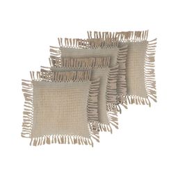 GRHAMOY Brown 4 Pieces Checked Cotton Rectangle Cushion Covers-image-8