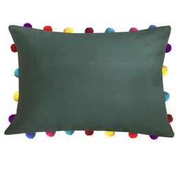 Lushomes Green Solid Cushion Covers-57