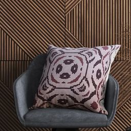 Tasseled Home Mauve & Rust Red Satin Square Cushion Cover-24