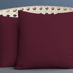 BIRD WING Maroon 2 Pieces Square Cushion Covers-image-85