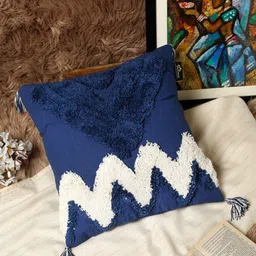 HOSTA HOMES Blue & White Embroidered Square Cushion Covers-image-15