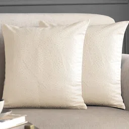 GM Set of 2 Beige Abstract Square Cushion Covers-47