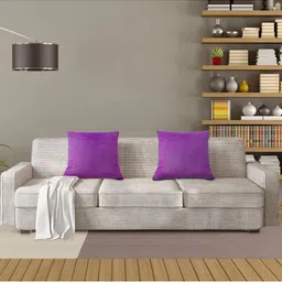 Pum Pum Purple Set of 2 Velvet Square Cushion Covers-24