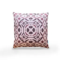 Tasseled Home Mauve & Rust Red Satin Square Cushion Cover image 4