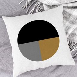 HOUZZCODE  Set of 2 Grey & White Geometric Square Cushion Covers image 2