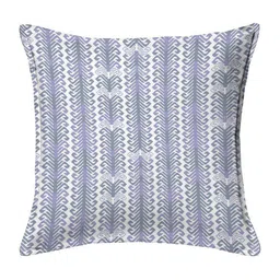 HOUZZCODE Set of 2 Blue & White Geometric Square Cushion Covers image 3