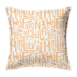 HOUZZCODE Set of 2 Pink & Orange Abstract Square Cushion Covers image 4