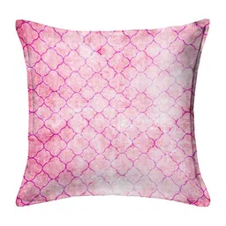 HOUZZCODE Pink & Black Set of 2 Floral Square Cushion Covers image 4