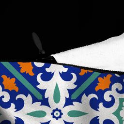 HOUZZCODE Blue & White Set of 2 Ethnic Motifs Square Cushion Covers image 2
