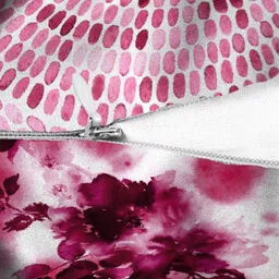 HOUZZCODE Pink & Black Set of 2 Abstract Square Cushion Covers image 3