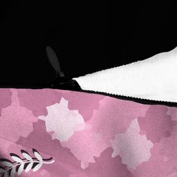 HOUZZCODE Pink & White Set of 2 Abstract Square Cushion Covers image 2