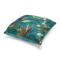 BIANCA Set Of 3 Teal Abstract Printed Square Cushion Covers image 4