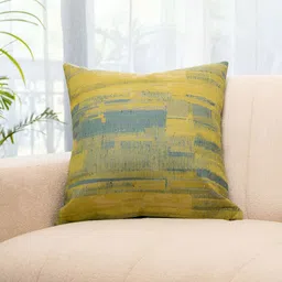 Eris Home Green Abstract Square Silk & Cotton Cushion Covers-picture-8