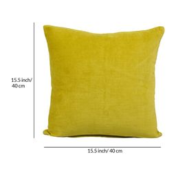 CDI Yellow Set of 5 Velvet Square Cushion Covers image 3