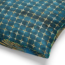 BIANCA Set Of 3 Teal Abstract Printed Square Cushion Covers image 5