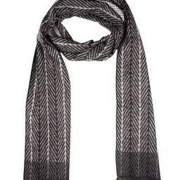 The Tie Hub Men Striped  Woolen Scarf With Frayed Border-image-81