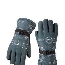Alexvyan Men Patterned Snow & Wind Proof Riding  Gloves-image-33