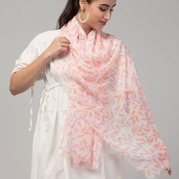 J Style Women Leaf Printed Scarf-13