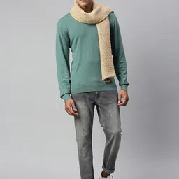 Magic Needles Men Self Design Acrylic Scarf-image-44